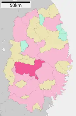 موقعیت Hanamaki City