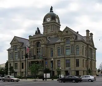 The Hancock County Courthouse in downtown Findlay