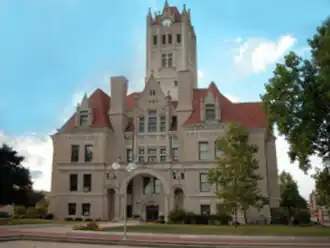 Hancock County courthouse in Greenfield, Indiana