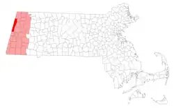 Location in Berkshire County in Massachusetts