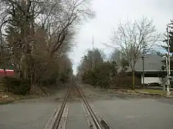 The former Harrington Park station on the New York Central Railroad's West Shore Railroad.