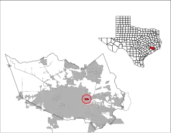 Location of Jacinto city in Texas