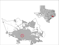 Location of Southside Place, Texas