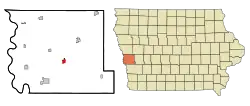 Location of Logan within شهرستان هریسون، آیووا و آیووا