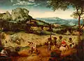 The Hay Harvest (۱۵۶۵), June-July, Oil on wood, National Museum (Prague), Lobkowicz family collection in Lobkowicz Palace in قلعه پراگ