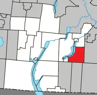 Location within Memphrémagog Regional County Municipality.