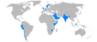 کشورهای کاربر هاوکر هانتر