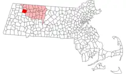 Location in Franklin County in Massachusetts