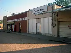 A row of businesses in Hawley.
