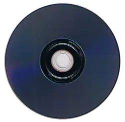Reverse side of a HD DVD
