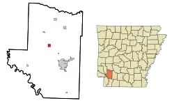 Location in Hempstead County and the state of آرکانزاس