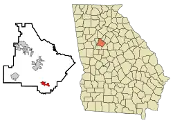 Location in Henry County and the state of جورجیا