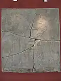 آشورناصیرپال و رب‌النوعش، نقش برجسته‌ای از سنگ آهک (کربنات کلسیم) از کاخ وی در کلخو، موزه ارمیتاژ، سن پترزبورگ، روسیه