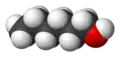 Spacefill formula of 1-hexanol