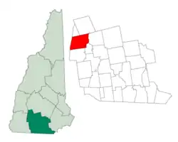 Location in شهرستان هیلزبرو، نیوهمپشایر