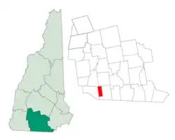 Location in شهرستان هیلزبرو، نیوهمپشایر