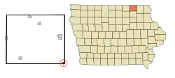 Location of Protivin, Iowa