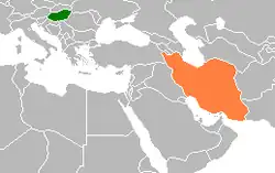 نقشهٔ مکاننمای Hungary و Iran