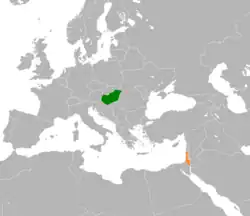 نقشهٔ مکاننمای Hungary و Israel