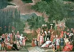 نقاشی در مهمانی شکار احمد سوم، اثر ژان باتیست وان‌مور