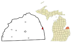 Location of Harbor Beach, Michigan
