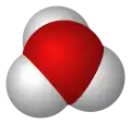 Space-filling model of the hydronium cation