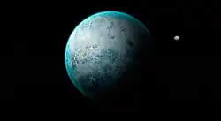 Hypothetical ice planet illustration