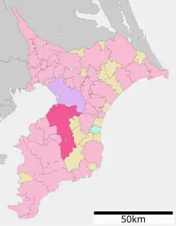 Location of Ichihara in استان چیبا