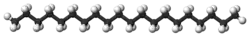 Ball and stick model of icosane