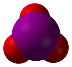 The iodate anion (space-filling model)
