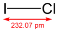 I-Cl bond length = 232.07 pm