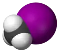 Spacefill model of methyl iodide