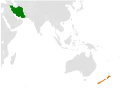 نقشهٔ مکان‌نمای Iran و New Zealand