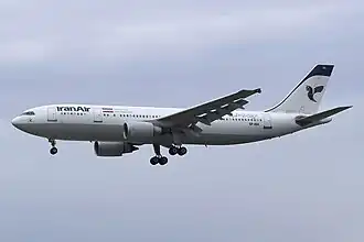 An Airbus A300B4-600R painted in the livery of Libyan Arab Airlines takes flight, leaving the runway at Malta International Airport.