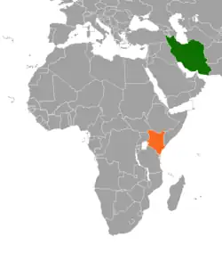 نقشهٔ مکاننمای Iran و Kenya