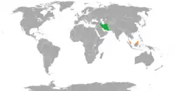 نقشهٔ مکاننمای Iran و Malaysia