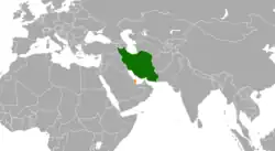 نقشهٔ مکان‌نمای Iran و Qatar