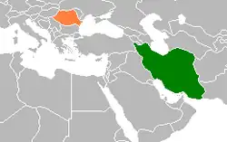 نقشهٔ مکان‌نمای Iran و Romania
