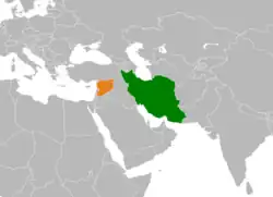 نقشهٔ مکاننمای Iran و Syria
