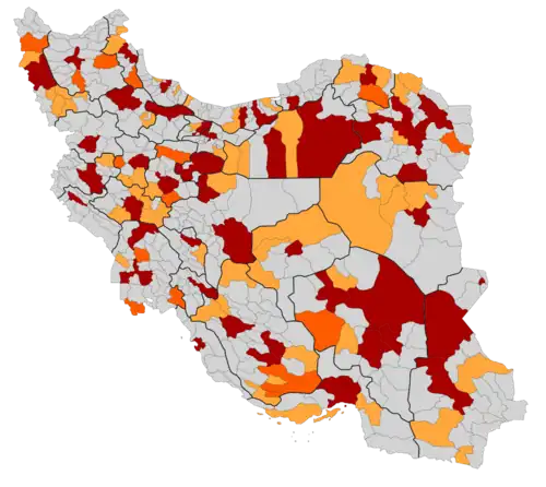 نقشه دانشگاه‌ها و دانشکده‌های علوم پزشکی و دانشکده‌های اقماری آن‌ها به تفکیک شهرستان &nbsp;&nbsp;دانشگاه علوم پزشکی&nbsp;&nbsp;دانشکده علوم پزشکی&nbsp;&nbsp;دانشکده اقماری