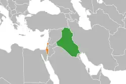 نقشهٔ مکان‌نمای Iraq و Israel