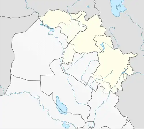 رانیه در کردستان عراق واقع شده