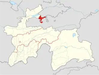 موقعیت ناحیهٔ اسفره در تاجیکستان