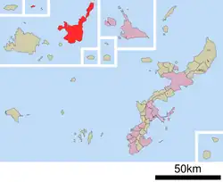 موقعیت Ishigaki City در استان اوکیناوا (Yaeyama)