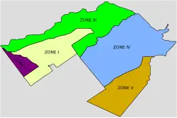 مناطق پنجگانهٔ اسلامآباد
