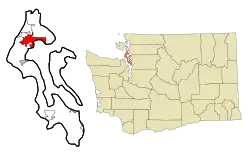 Location of Oak Harbor, Washington
