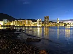 NIght view of the Eastern District skyline