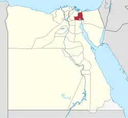 استان اسماعیلیه در نقشه مصر