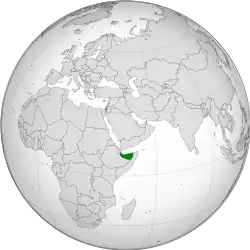 نقشهٔ مکان‌نمای Somaliland و Israel