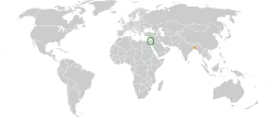 نقشهٔ مکان‌نمای Israel و Bangladesh